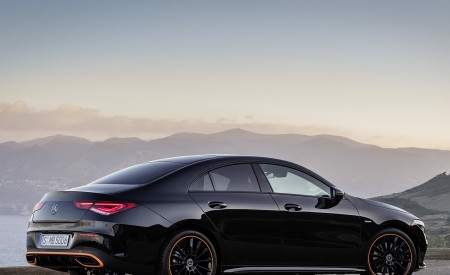 2020 Mercedes-Benz CLA 250 Coupe Edition Orange Art AMG Line (Color: Cosmos Black) Rear Three-Quarter Wallpapers 450x275 (109)