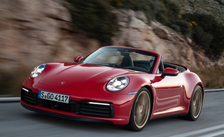 2020 Porsche 911 Carrera 4S Cabriolet (Color: India Red) Front Three-Quarter Wallpapers 450x275 (55)