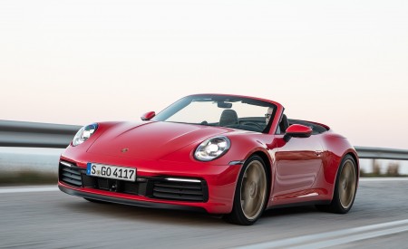2020 Porsche 911 Carrera 4S Cabriolet (Color: India Red) Front Three-Quarter Wallpapers 450x275 (47)