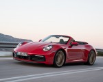 2020 Porsche 911 Carrera 4S Cabriolet (Color: India Red) Front Three-Quarter Wallpapers 150x120