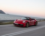 2020 Porsche 911 Carrera 4S Cabriolet (Color: India Red) Front Three-Quarter Wallpapers 150x120