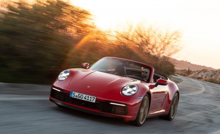 2020 Porsche 911 Carrera 4S Cabriolet (Color: India Red) Front Three-Quarter Wallpapers 450x275 (68)