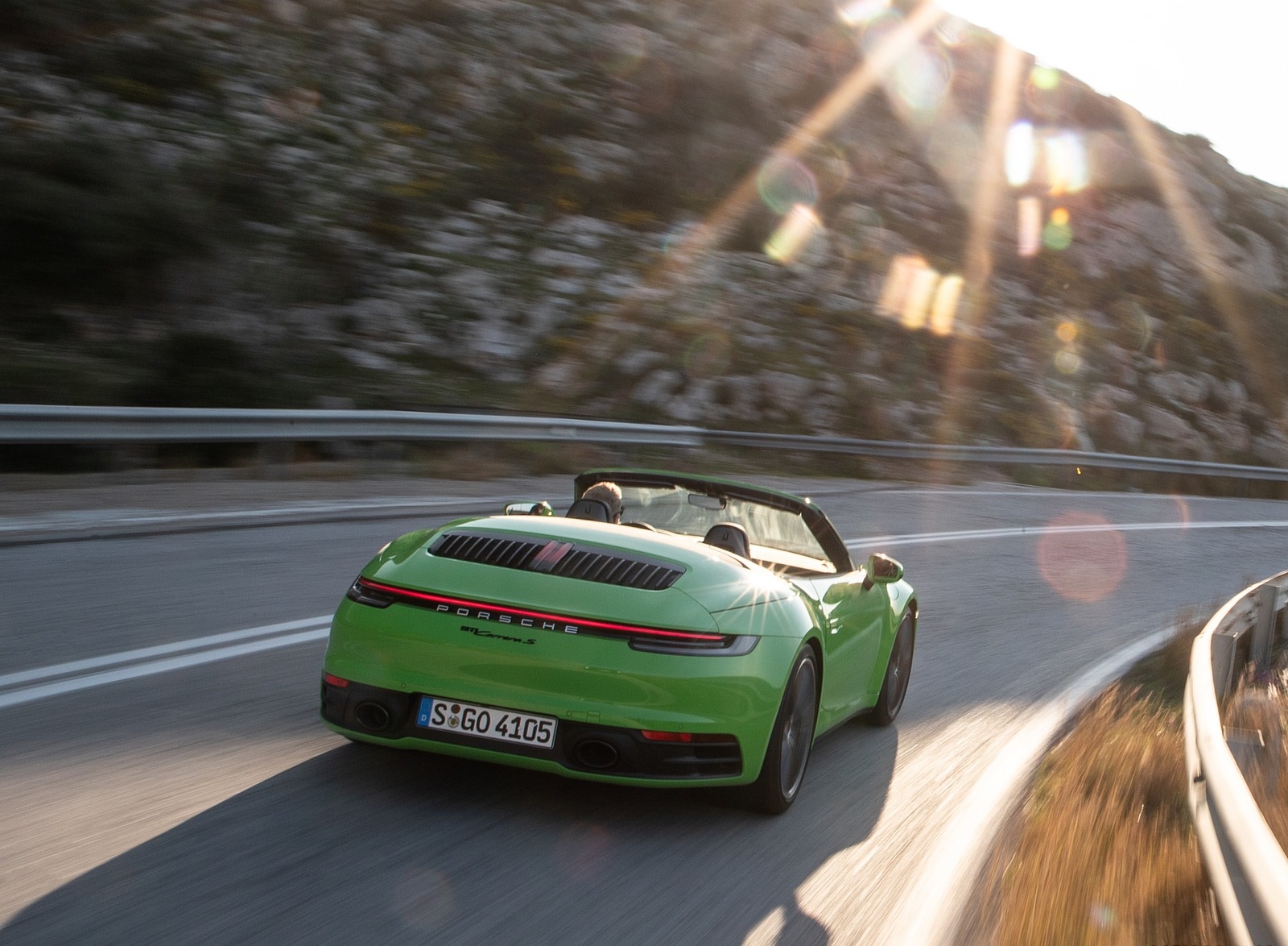 2020 Porsche 911 Carrera S Cabriolet (Color: Lizard Green) Rear Wallpapers (15)