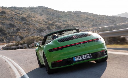 2020 Porsche 911 Carrera S Cabriolet (Color: Lizard Green) Rear Wallpapers 450x275 (16)