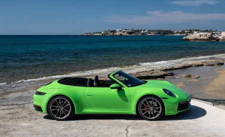 2020 Porsche 911 Carrera S Cabriolet (Color: Lizard Green) Side Wallpapers 450x275 (32)