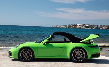 2020 Porsche 911 Carrera S Cabriolet (Color: Lizard Green) Side Wallpapers 450x275 (29)