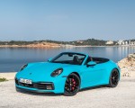 2020 Porsche 911 Carrera S Cabriolet (Color: Miami Blue) Front Three-Quarter Wallpapers 150x120