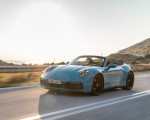 2020 Porsche 911 Carrera S Cabriolet (Color: Miami Blue) Front Three-Quarter Wallpapers 150x120