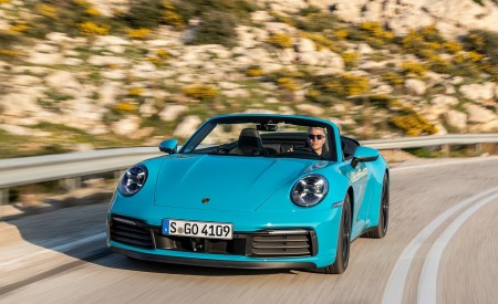 2020 Porsche 911 Carrera S Cabriolet (Color: Miami Blue) Front Wallpapers 450x275 (81)
