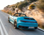 2020 Porsche 911 Carrera S Cabriolet (Color: Miami Blue) Rear Three-Quarter Wallpapers 150x120