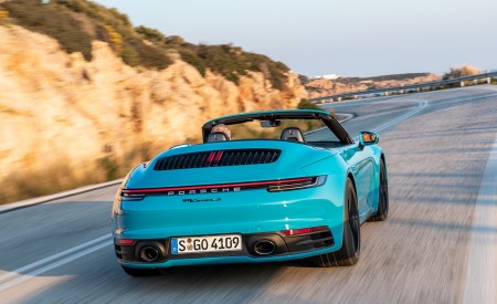 2020 Porsche 911 Carrera S Cabriolet (Color: Miami Blue) Rear Wallpapers 450x275 (90)