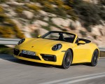 2020 Porsche 911 Carrera S Cabriolet (Color: Racing Yellow) Front Three-Quarter Wallpapers 150x120