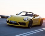 2020 Porsche 911 Carrera S Cabriolet (Color: Racing Yellow) Front Three-Quarter Wallpapers 150x120