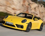 2020 Porsche 911 Carrera S Cabriolet (Color: Racing Yellow) Front Three-Quarter Wallpapers 150x120