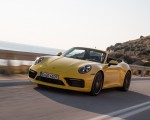 2020 Porsche 911 Carrera S Cabriolet (Color: Racing Yellow) Front Three-Quarter Wallpapers 150x120