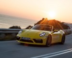 2020 Porsche 911 Carrera S Cabriolet (Color: Racing Yellow) Front Three-Quarter Wallpapers 150x120