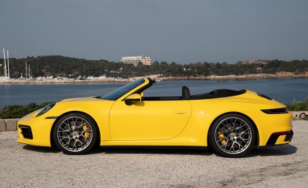2020 Porsche 911 Carrera S Cabriolet (Color: Racing Yellow) Side Wallpapers 450x275 (159)