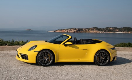 2020 Porsche 911 Carrera S Cabriolet (Color: Racing Yellow) Side Wallpapers 450x275 (162)