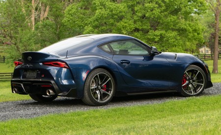 2020 Toyota Supra (Color: Downshift Blue) Rear Three-Quarter Wallpapers 450x275 (73)
