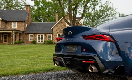2020 Toyota Supra (Color: Downshift Blue) Spoiler Wallpapers 450x275 (76)