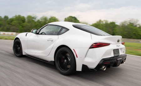 2020 Toyota Supra Launch Edition (Color: Absolute Zero) Rear Three-Quarter Wallpapers 450x275 (33)