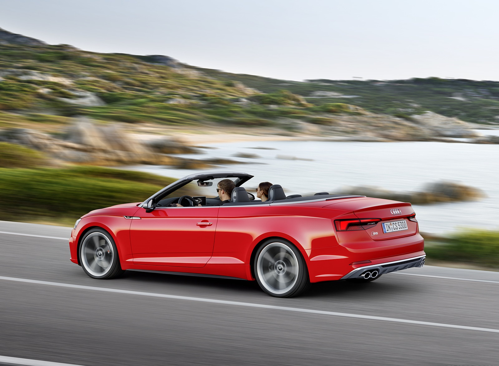 2018 Audi S5 Cabriolet (Color: Misano Red) Side Wallpapers (10)