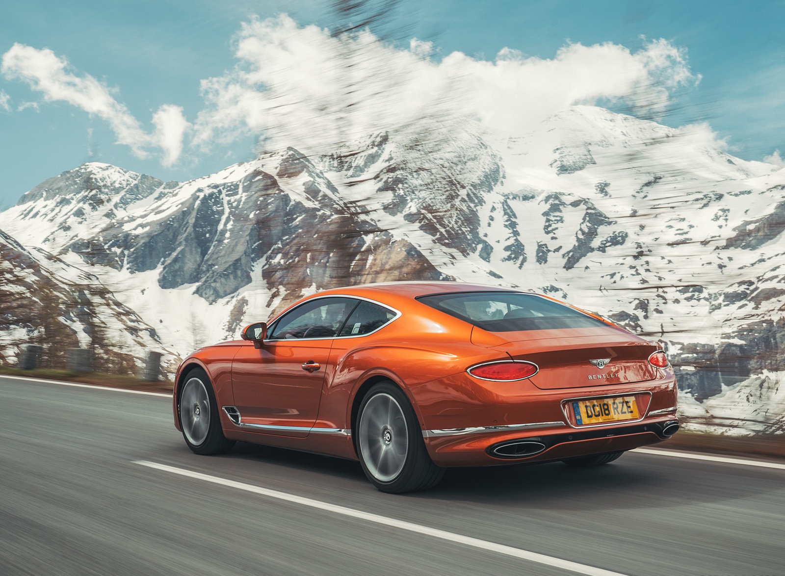 2018 Bentley Continental GT (Color: Orange Flame) Rear Three-Quarter Wallpapers (10)