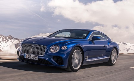 2018 Bentley Continental GT (Color: Sequin Blue) Front Three-Quarter Wallpapers 450x275 (134)