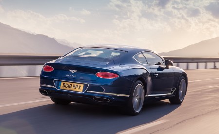 2018 Bentley Continental GT (Color: Sequin Blue) Rear Three-Quarter Wallpapers 450x275 (142)