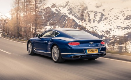 2018 Bentley Continental GT (Color: Sequin Blue) Rear Three-Quarter Wallpapers 450x275 (129)
