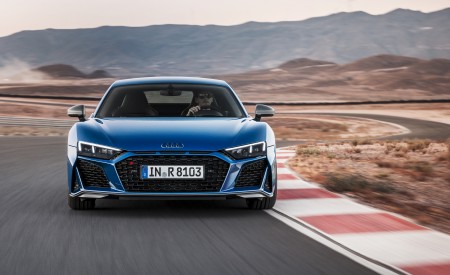 2019 Audi R8 Coupe (Color: Ascari Blue Metallic) Front Wallpapers 450x275 (2)