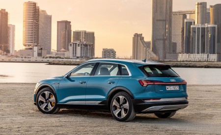 2019 Audi e-tron (Color: Antigua Blue) Rear Three-Quarter Wallpapers 450x275 (100)