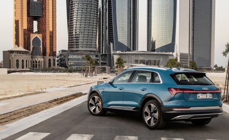 2019 Audi e-tron (Color: Antigua Blue) Rear Three-Quarter Wallpapers 450x275 (93)