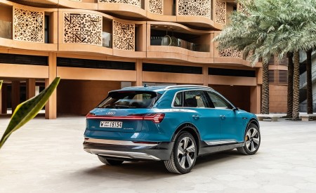 2019 Audi e-tron (Color: Antigua Blue) Rear Three-Quarter Wallpapers 450x275 (109)