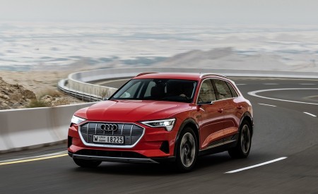 2019 Audi e-tron (Color: Catalunya Red) Front Three-Quarter Wallpapers 450x275 (6)