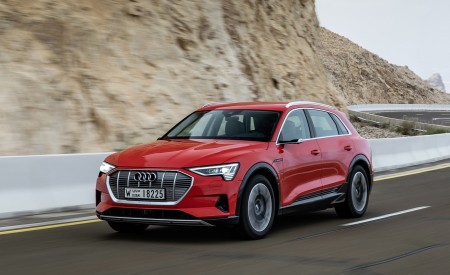 2019 Audi e-tron (Color: Catalunya Red) Front Three-Quarter Wallpapers 450x275 (18)