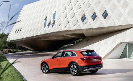 2019 Audi e-tron (Color: Catalunya Red) Rear Three-Quarter Wallpapers 450x275 (38)