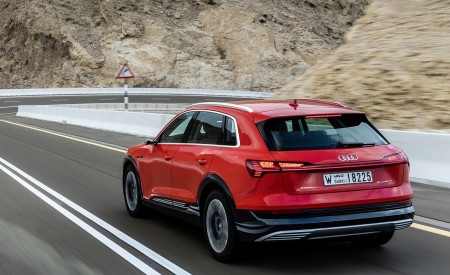 2019 Audi e-tron (Color: Catalunya Red) Rear Three-Quarter Wallpapers 450x275 (21)