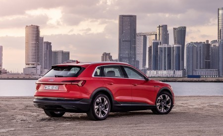 2019 Audi e-tron (Color: Catalunya Red) Rear Three-Quarter Wallpapers 450x275 (42)