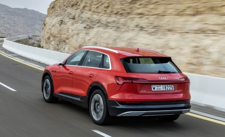 2019 Audi e-tron (Color: Catalunya Red) Rear Three-Quarter Wallpapers 450x275 (22)