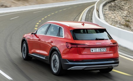 2019 Audi e-tron (Color: Catalunya Red) Rear Three-Quarter Wallpapers 450x275 (32)