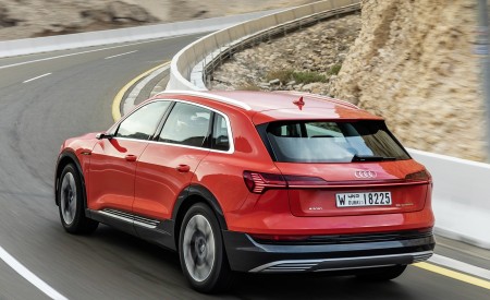 2019 Audi e-tron (Color: Catalunya Red) Rear Three-Quarter Wallpapers 450x275 (11)