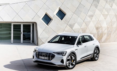 2019 Audi e-tron (Color: Glacier White) Front Three-Quarter Wallpapers 450x275 (214)