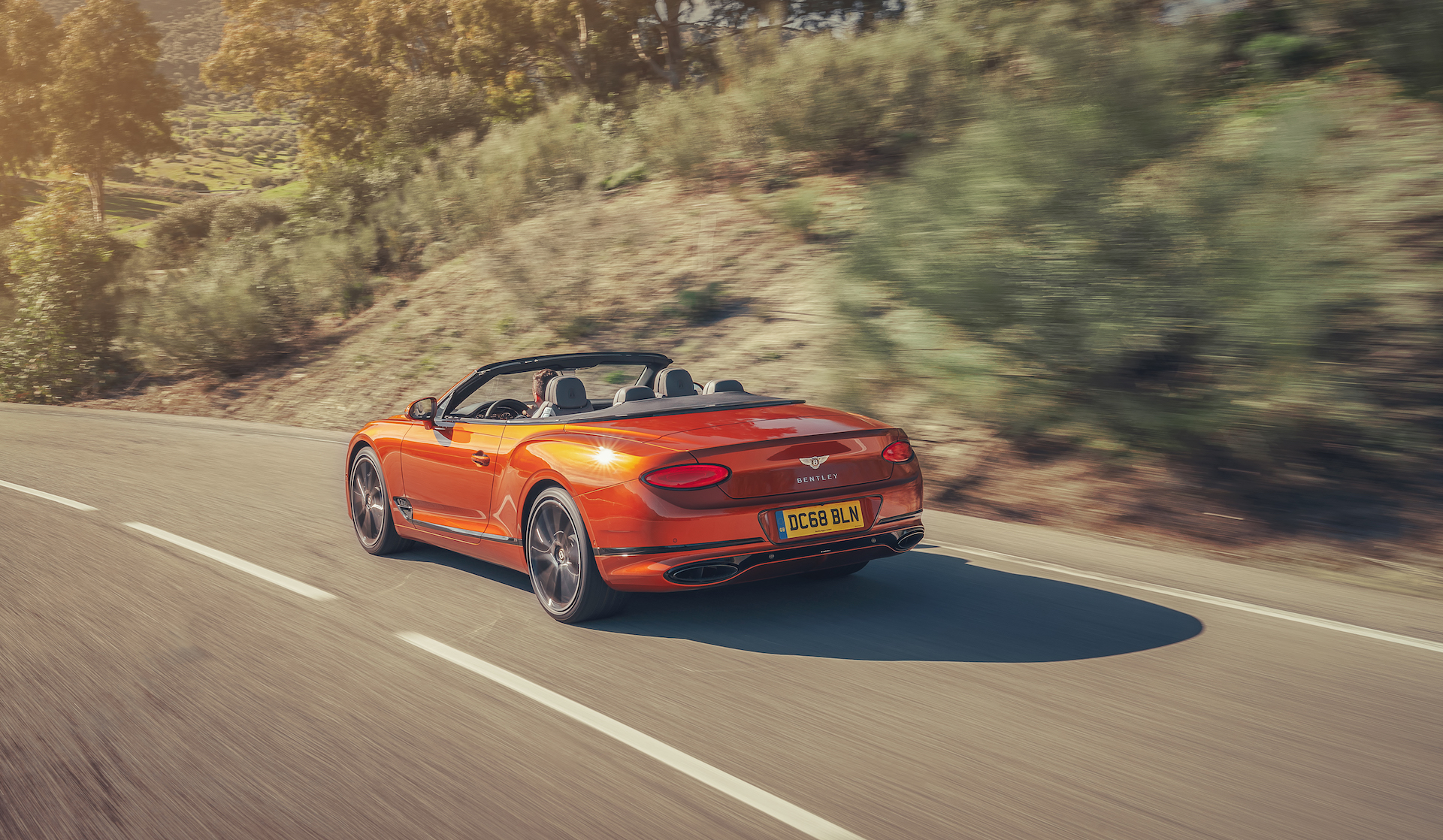 2019 Bentley Continental GT Convertible (Color: Orange Flame) Rear Three-Quarter Wallpapers (5)