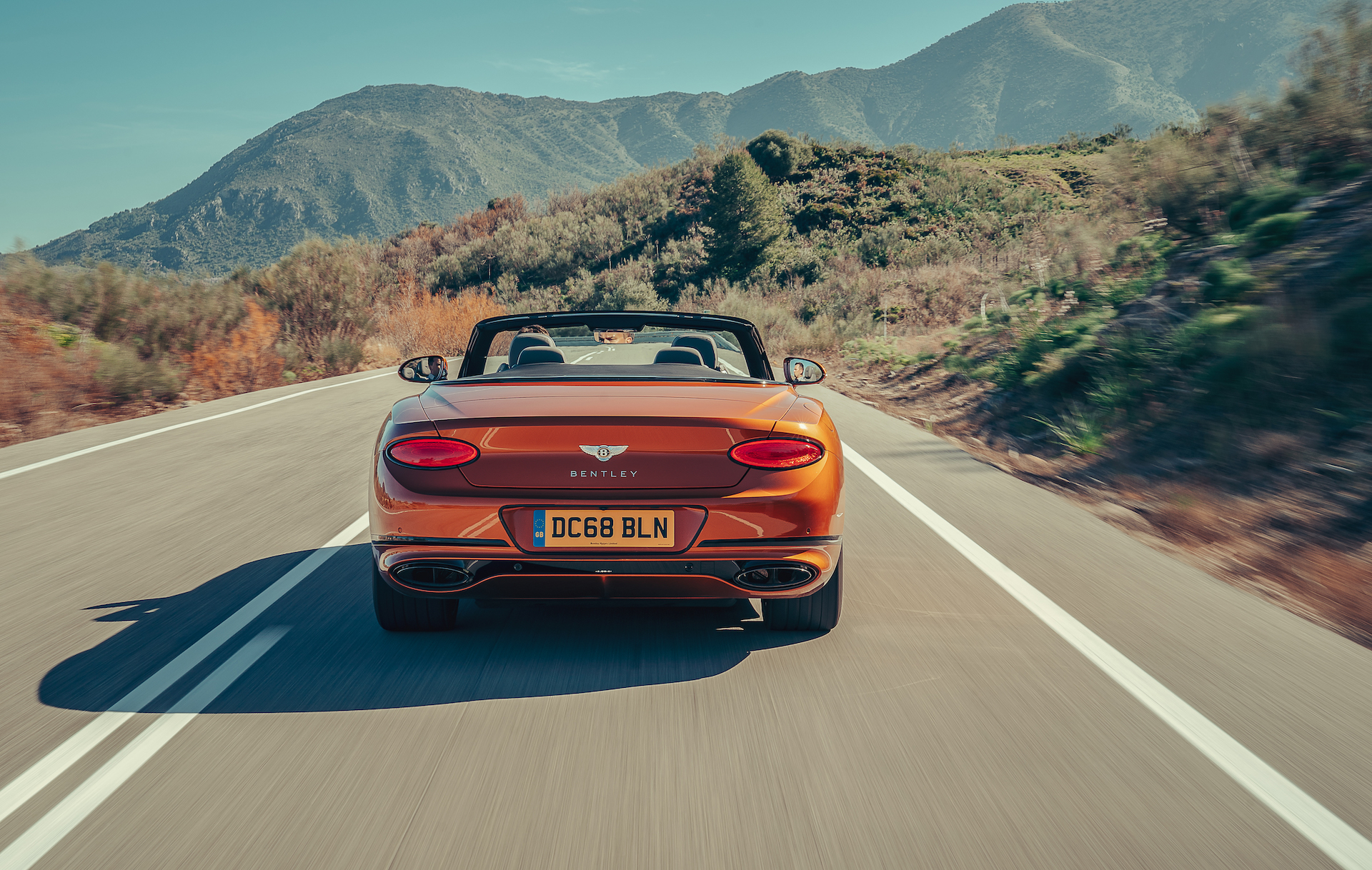 2019 Bentley Continental GT Convertible (Color: Orange Flame) Rear Wallpapers (8)