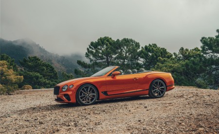 2019 Bentley Continental GT Convertible (Color: Orange Flame) Side Wallpapers 450x275 (13)