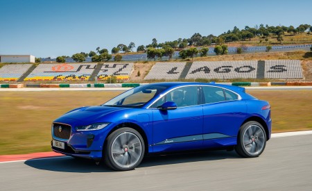 2019 Jaguar I-PACE (Color: Cesium Blue) Front Three-Quarter Wallpapers 450x275 (118)