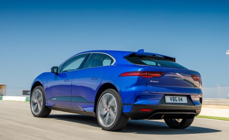 2019 Jaguar I-PACE (Color: Cesium Blue) Rear Three-Quarter Wallpapers 450x275 (122)
