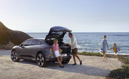 2019 Jaguar I-PACE (Color: Corris Grey) Rear Three-Quarter Wallpapers 450x275 (112)