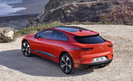 2019 Jaguar I-PACE (Color: Photon Red) Rear Three-Quarter Wallpapers 450x275 (92)